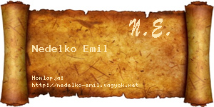 Nedelko Emil névjegykártya